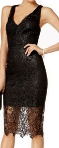 NWT GUESS Black Lace Midi Dress Size 2